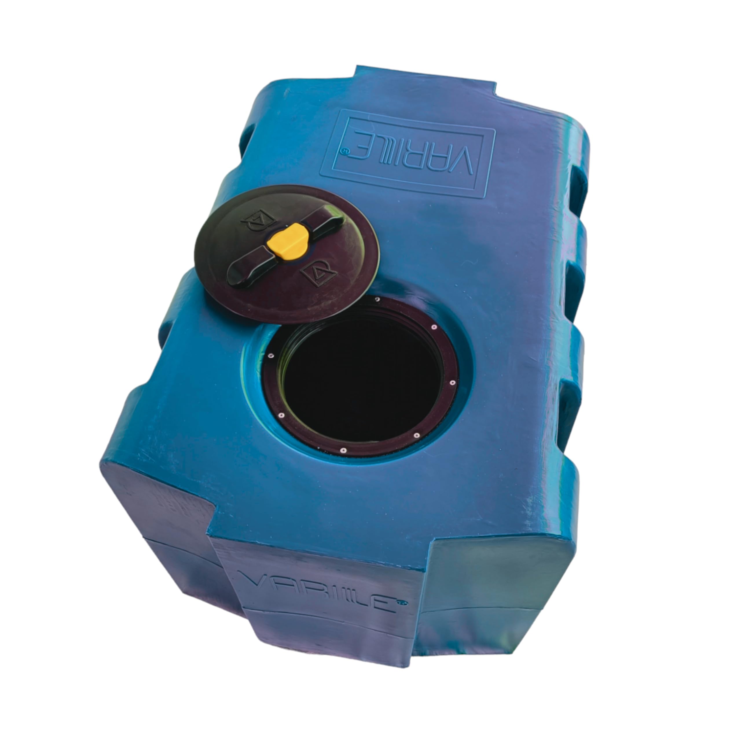 Varile Depósito de agua potable de 220 L, color azul, resistente al transporte, apto para alimentos, para barcos, caravanas, remolques (azul)