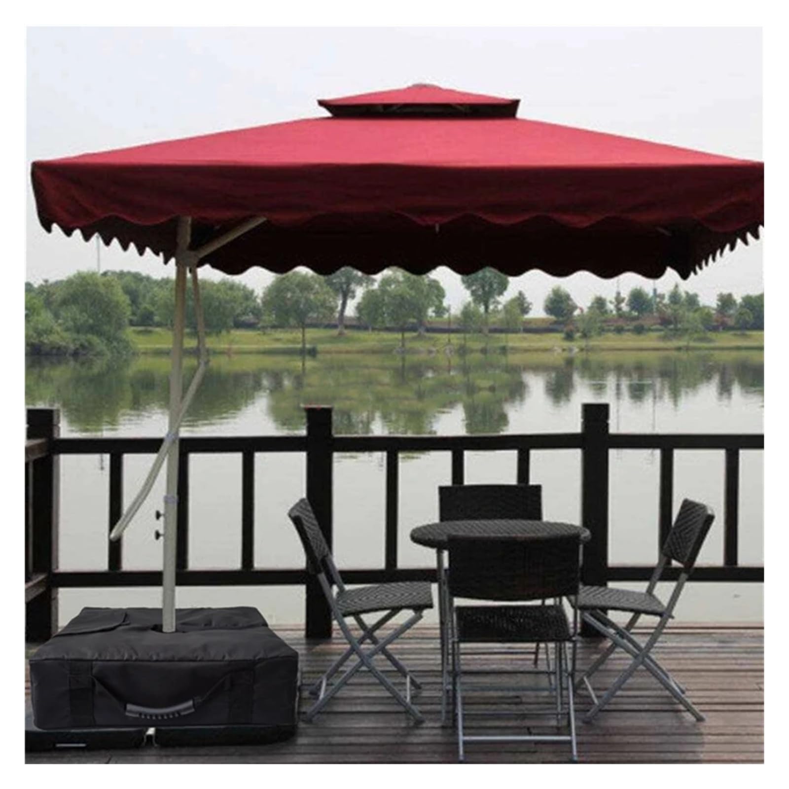Podstawa parasola, kwadratowa podstawa tarasowa, odłączany, wiatroodporny, stały worek z piaskiem, plażowego