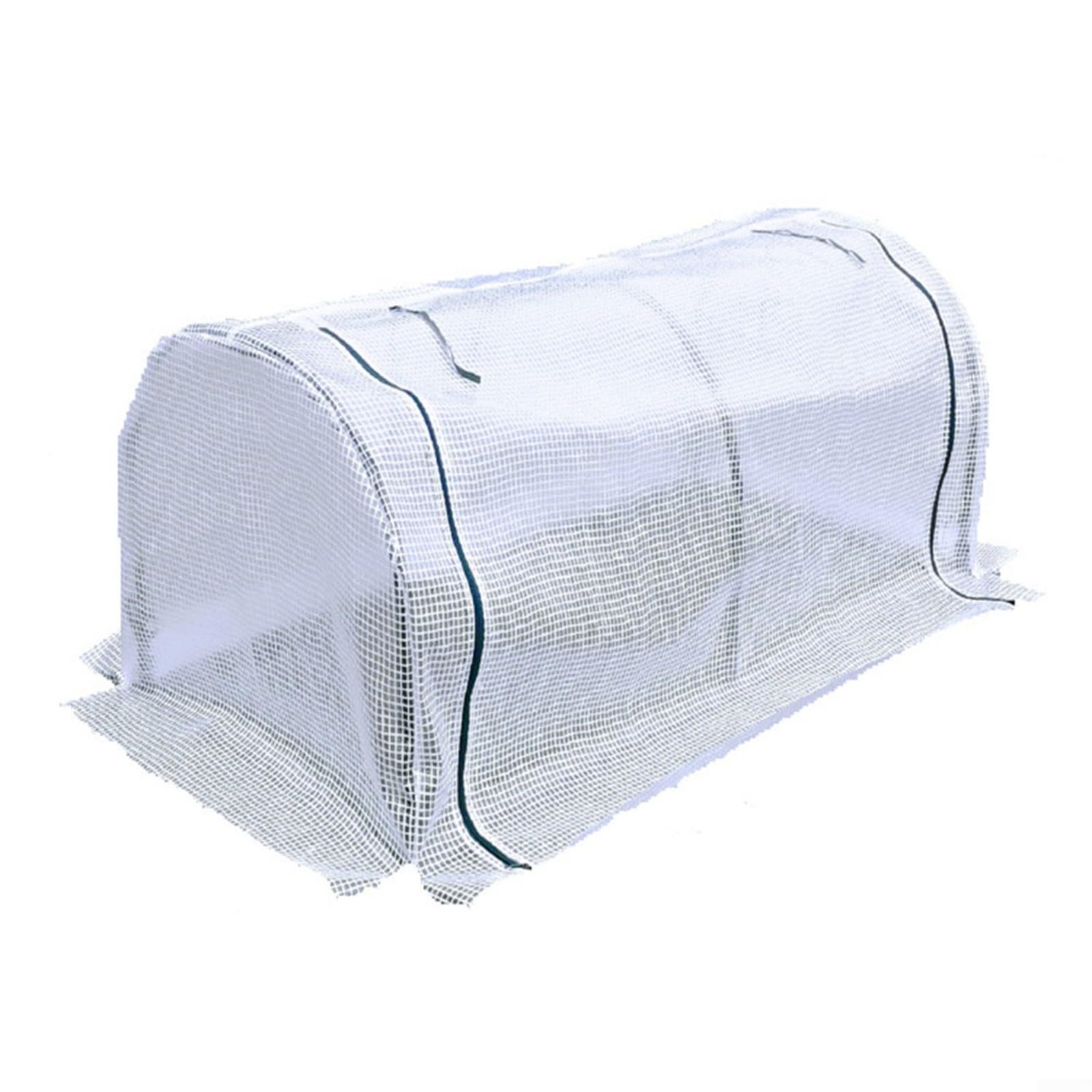 RiseNova Tunnel Greenhouse Cover, PVC Warm Cold Proof Plant Protection, 120x60x50cm White for Garden Indoor Outdoor Use