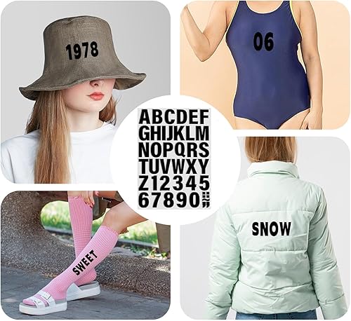 Miniatura 6 de 6 hojas de letras termo-adhesivas para ropa, letras de vinilo de gran tamaño de 2 pulgadas con letras de transferencia de calor de la A a la Z,