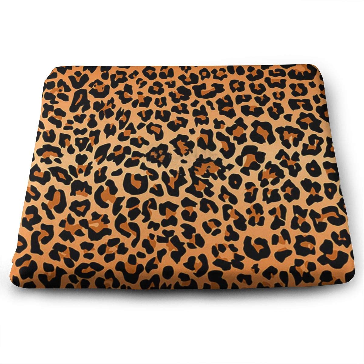Randolph Wordsworth Best Leopard Print Seat Cushion Memory Foam Dining Chair Pads Stool Butt Seat Pillow Cushions for Pressure Pain Relief Offices Wheelchairs Kitchens Cars