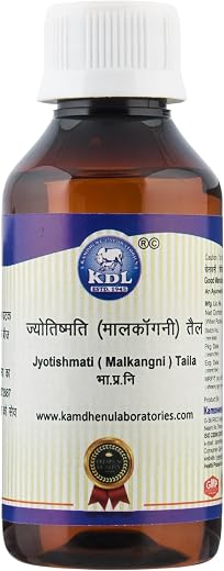 Kamdhenu Laboratories Jyotishmati Malkangani Taila - 30 ml | For Men and Women | Jyotishmati Oil for Skin | Celastrus Pani...