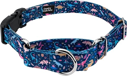 Miniatura 10 de Country Brook Petz - Collar de perro Martingale con hebilla de lujo - Colección de animales con 12 diseños salvajes 1 pulgada mediano