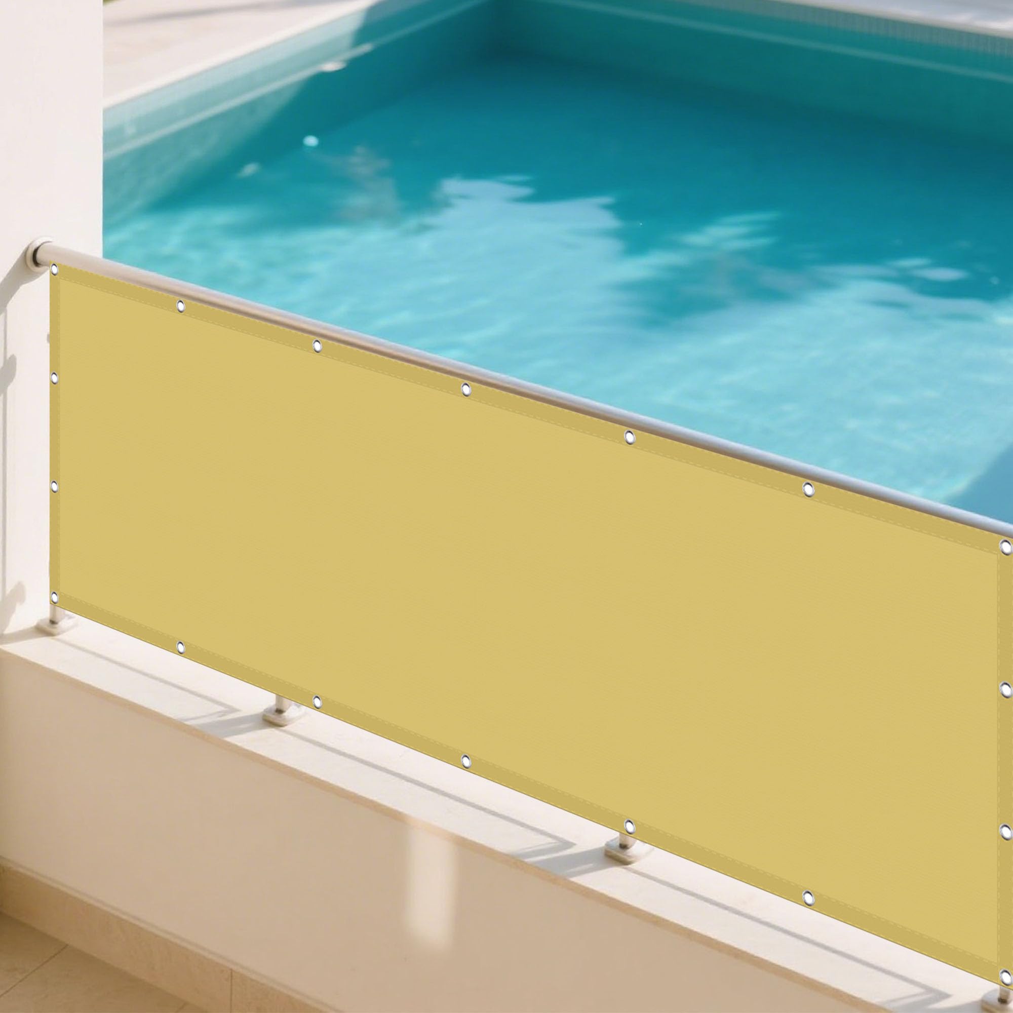 Voile d'ombrage jardin et terrasse crème anti-UV