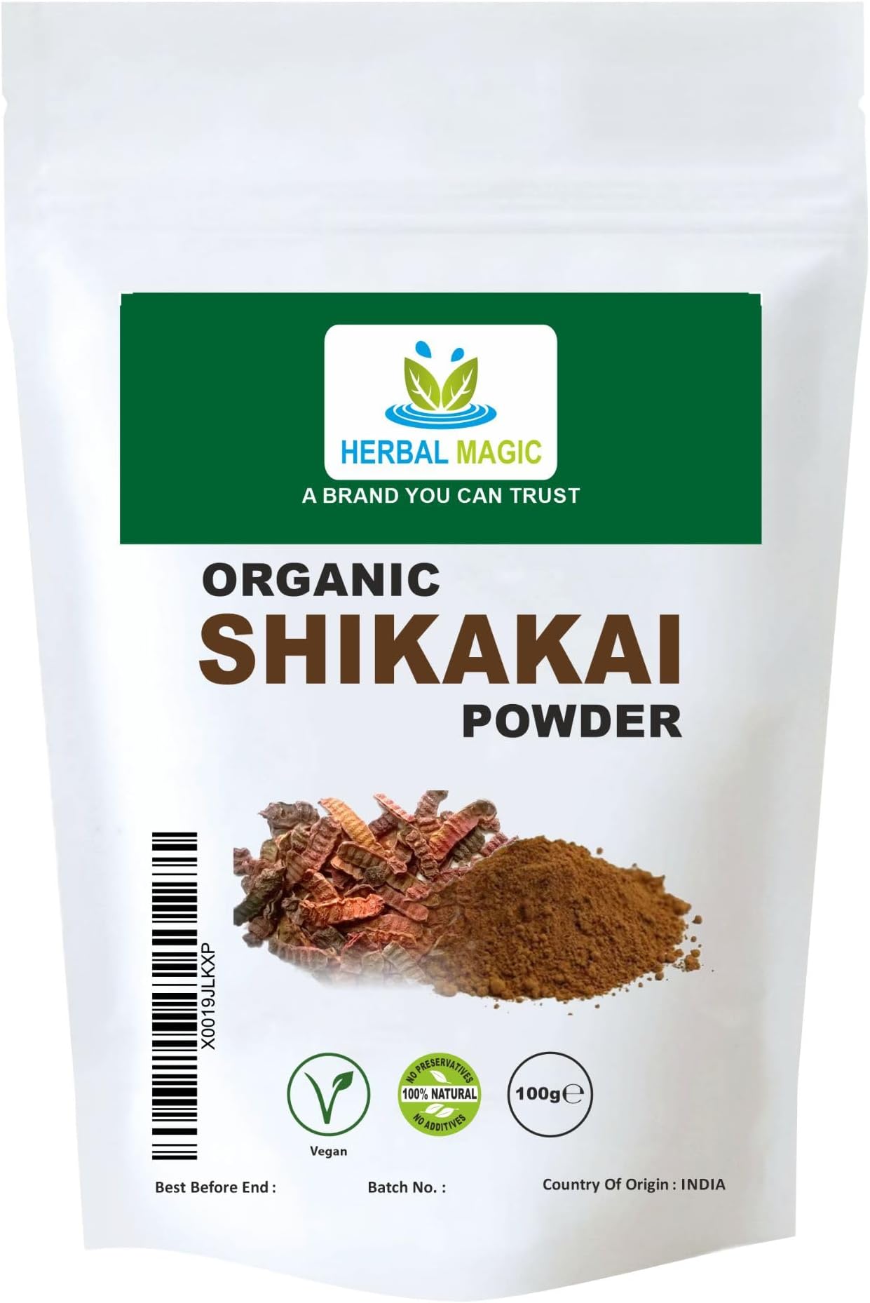 Pure & Natural Shikakai Powder (Acacia Concinna) Natural Hair Skin Conditioner Mask - Free from Additives & Preservatives - Premium Quality-100g