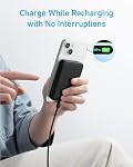 Anker 321 MagGo Batterie (PowerCore Magnétique 5K), 5,000mAh Chargeur portable sans fil magnétique, compatible avec iPhone 15/15 Plus/15 Pro/15 Pro Max, iPhone Série 14/13/12(Noir)
