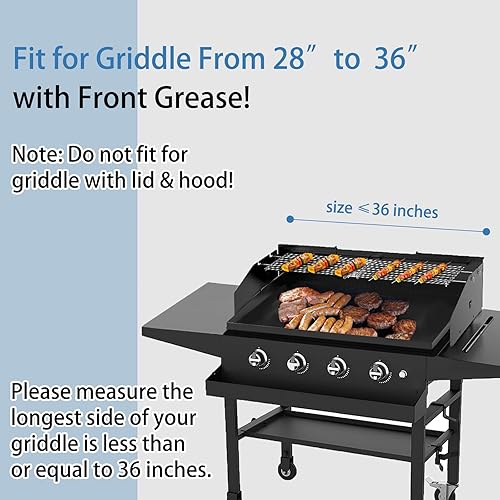 Miniatura 2 de Juego universal de protección contra el viento y rejilla de calentamiento para plancha de 28 a 36 pulgadas sin capucha, pantalla de viento y rejilla