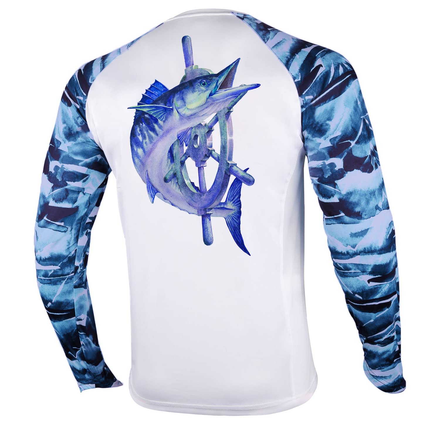 Palmyth Fishing Shirt for Men Long Sleeve Sun Protection UV UPF 50+ T-Shirts with Pocket