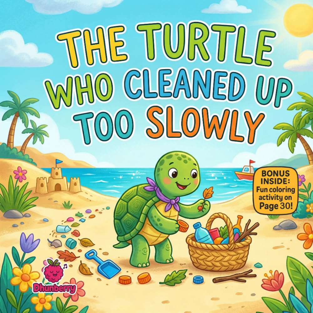 The Turtle Who Cleaned Up Too Slowly: A Funny Rhyming Picture Book About Cleaning Up, Small Steps, and Building Good Habits for Kids