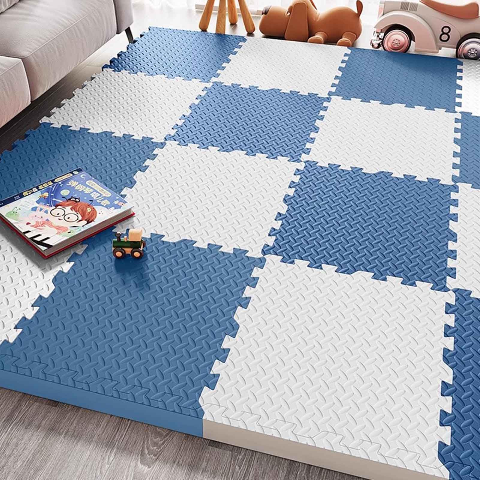 Gym Flooring Mat EVA Foam Exercise Mats 20 Tiles Interlocking Non-Slip Sport Matting Each Tile 60cmx60cm Thick 2