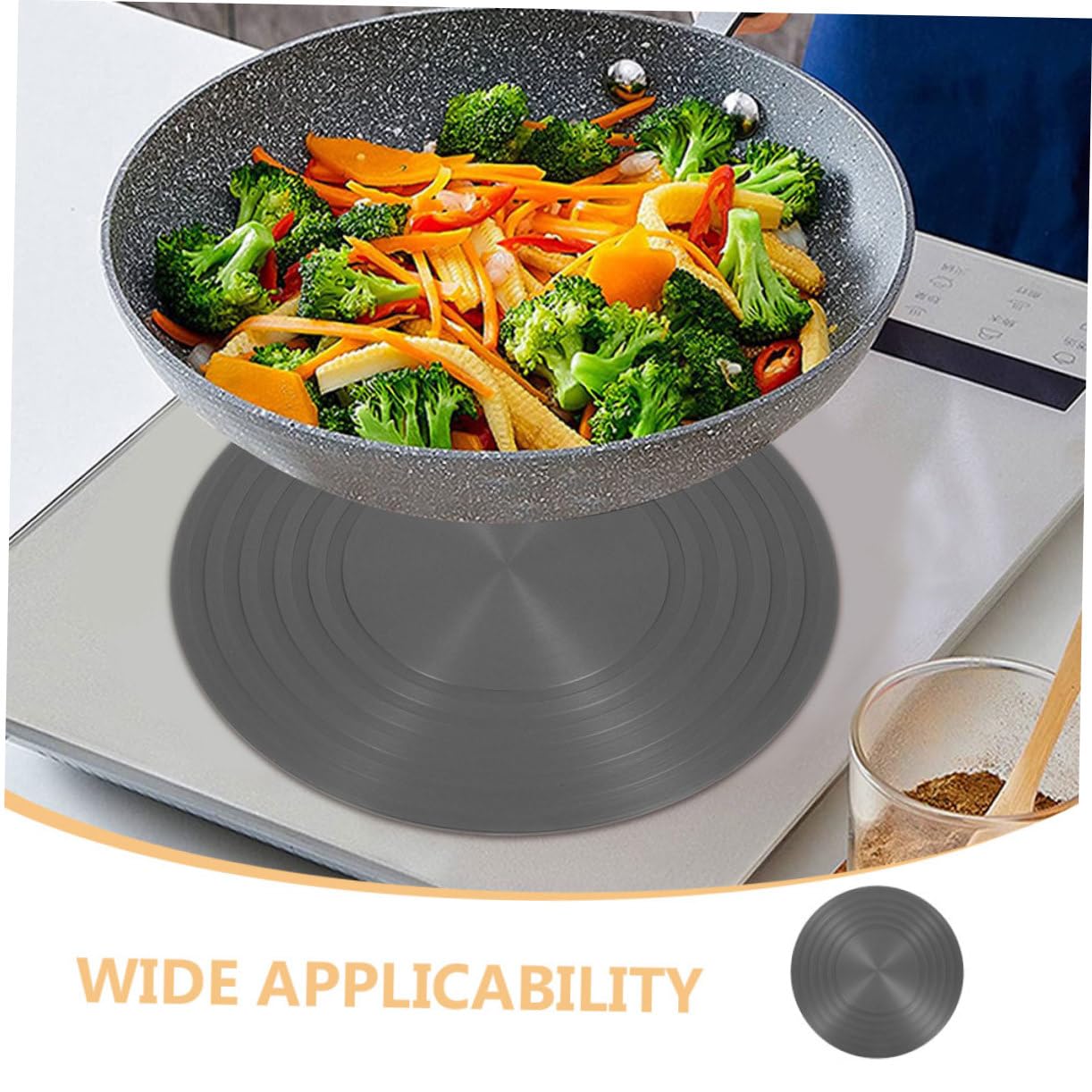 Difusor de Calor para Cocina de Gas de Aluminio 26cm 4 Mm | Placa Conductora, Descongelación Rápida, Distribución Uniforme del Calor