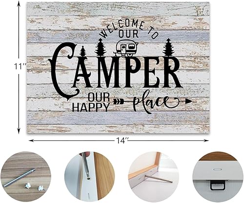 Miniatura 5 de Nogrit Arte de pared de campamento, decoración de camping para decoración de pared para caravana, decoración de pared para interiores, regalos para