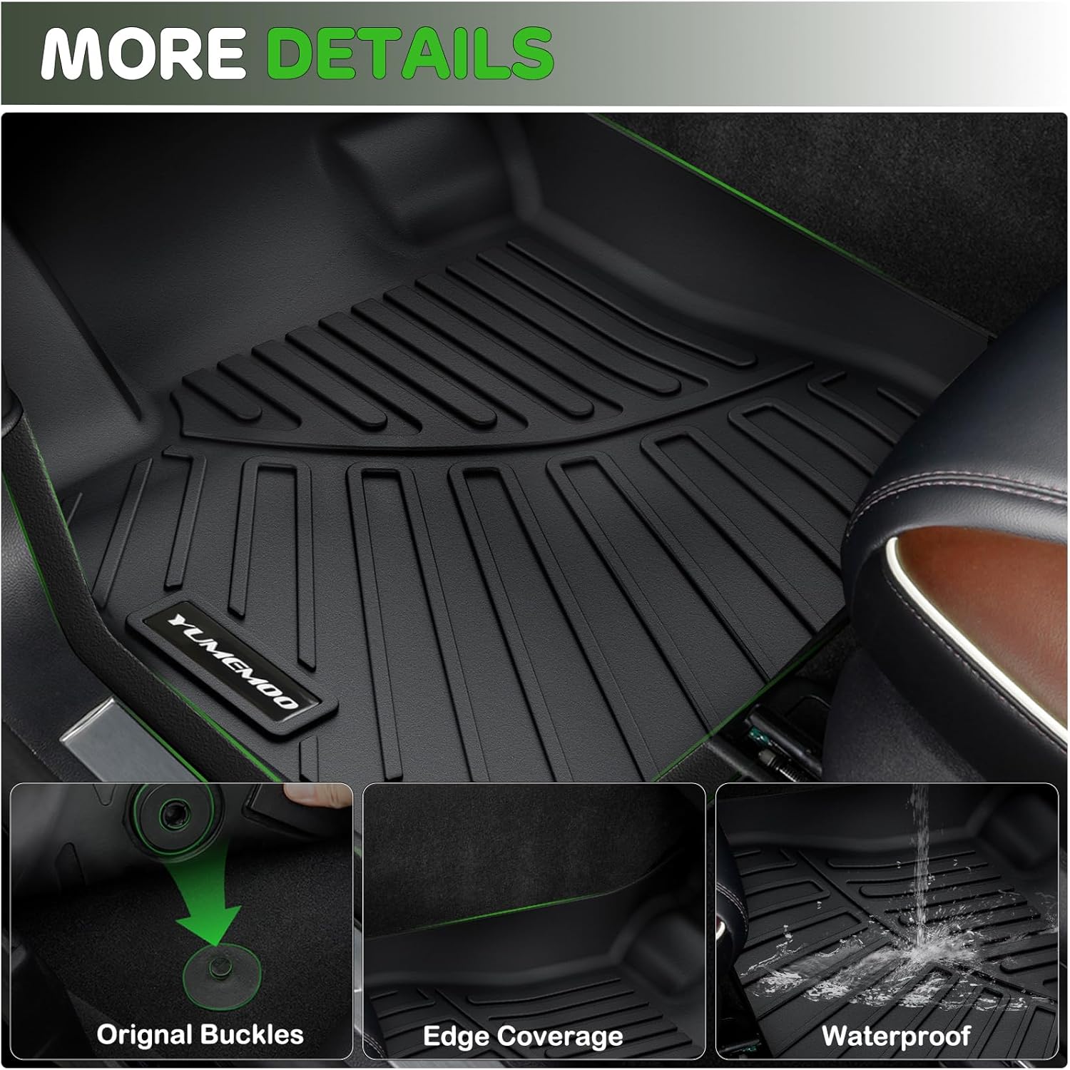 Floor Mats for Toyota Avalon 2013-2018 Upgrade Trunk Mat All Weather TPE Floor Liners Fit for Toyota Avalon 1st & 2nd Row and Cargo Liner Anti-Slip Full Set Car Mats