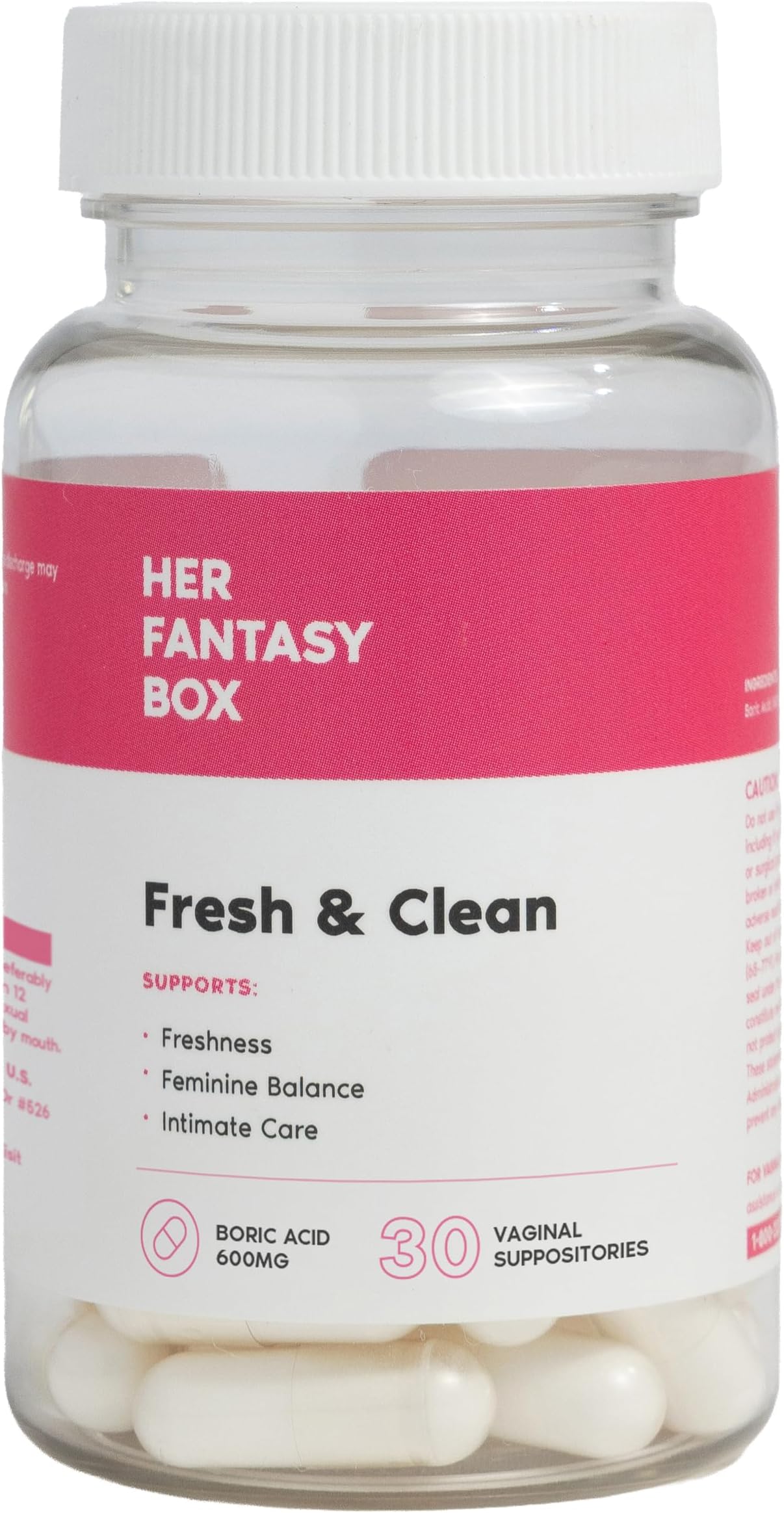Her Fantasy Box - Fresh & Clean pH Restore l Suppositories Natural l Health Support for pH and Odor Balance