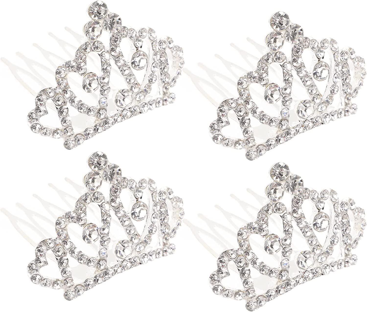 Grzebień do spinek do włosów, spinki do włosów, grzebienie do włosów, akcesoria do włosów nakrycie głowy, 12 szt. mini mini tiara mały grzebień do włosów mały grzebień do włosów tiara (kolor: srebrny