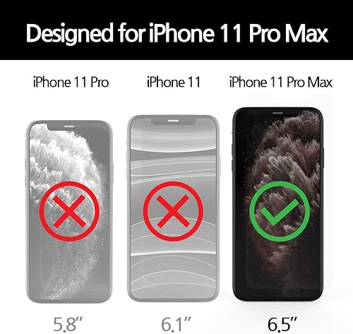 Miniatura 5 de Dome Glass Protector de pantalla para iPhone 11 Pro Max, protector de pantalla de vidrio templado completo con tecnología de dispersión de líquidos
