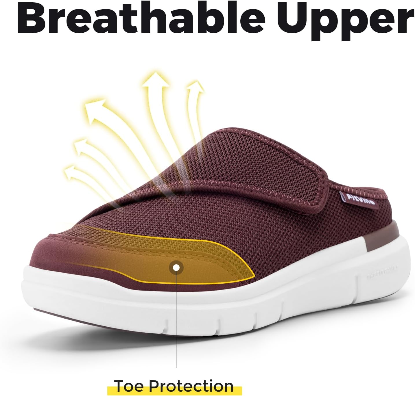 FitVille Women's Wide Adjustable Slippers with Arch Support – Slip On Mules Clogs for Swollen Feet, Plantar Fasciitis & Diabetic Comfort, Indoor Outdoor - Image 7