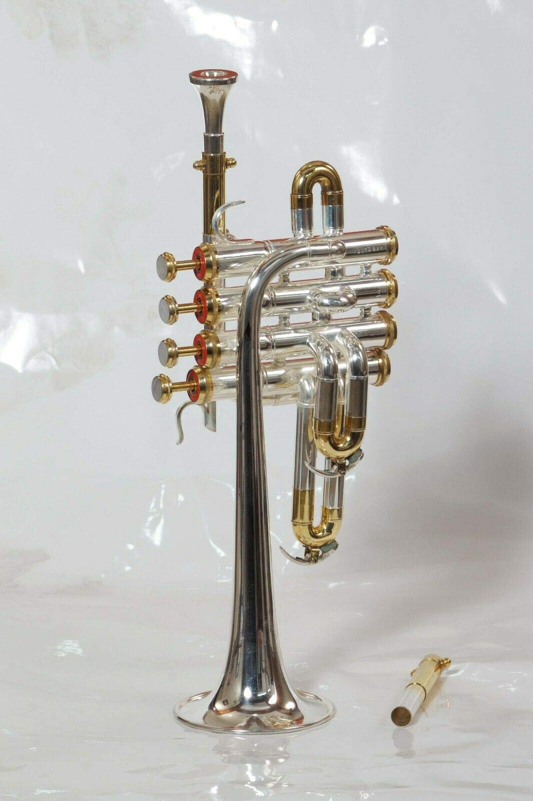 ADVIK Trompette Piccolo plaqué or et argent BB/A avec étui rigide et embouchure