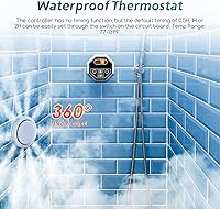 Vista 4 de Kit generador de ducha de vapor de 6KW para baño, sauna, spa, sistema de autodrenamiento, cabezal de vapor de aromaterapia, controlador impermeable