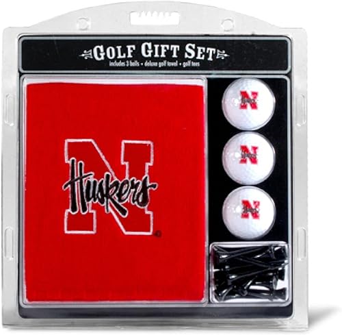 NCAA Nebraska Cornhuskers Scarlet - Juego de toallas de golf bordadas