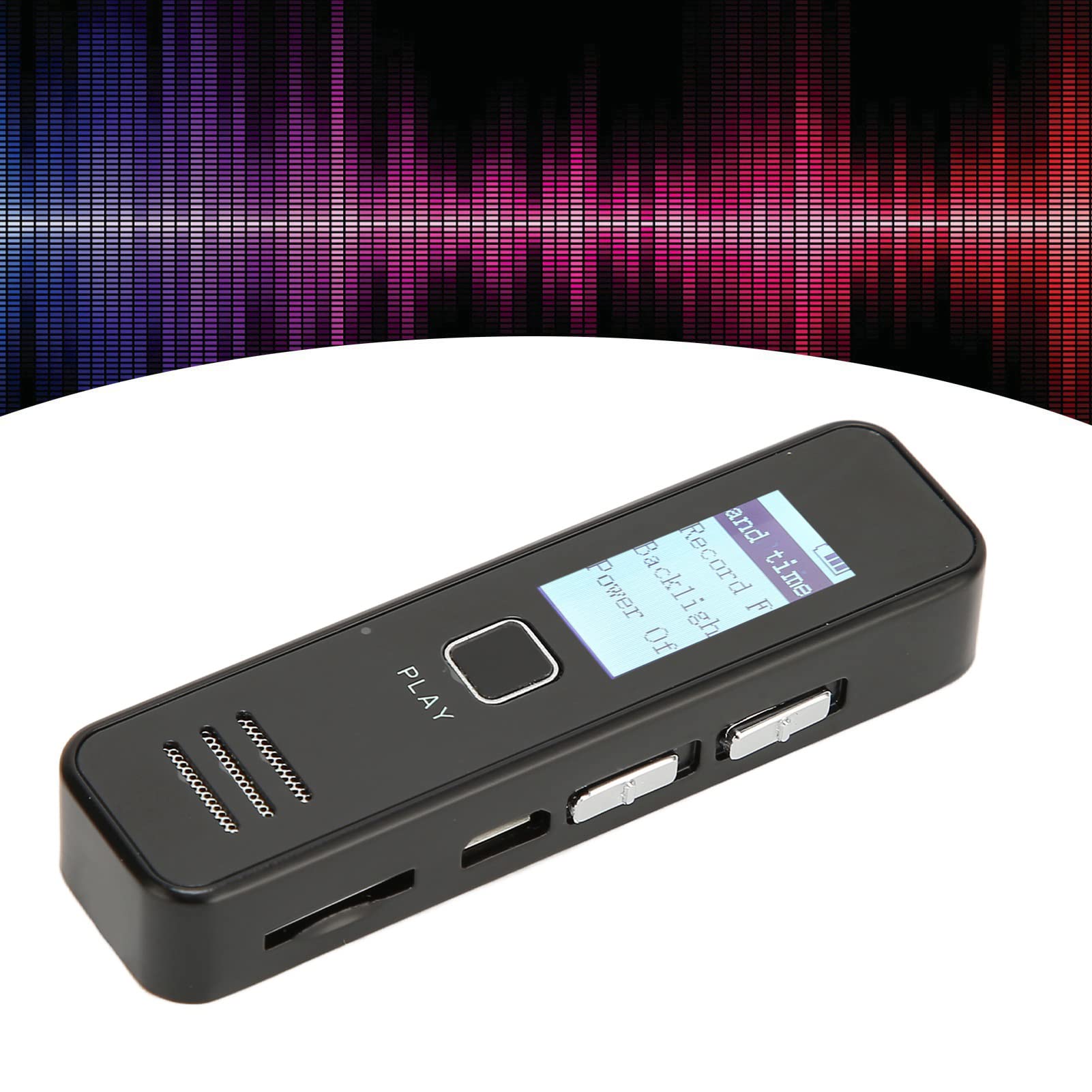 Asixxsix Registratore Vocale Digitale, Registratore Vocale da 32 GB con Riproduzione, Mini Dispositivo di Registrazione HD Portatile per Dittafono per Conferenze, Riunioni,