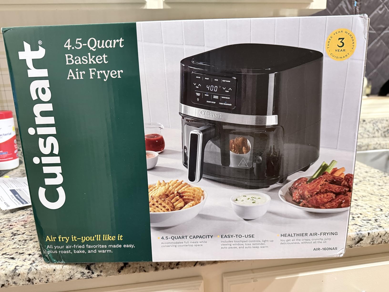 Cuisinart Air Fryer, 4.5-Quart Basket Fryer with 4 Lithuania | Ubuy
