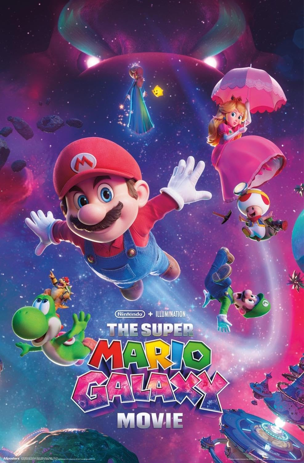 Nintendo The Super Mario Galaxy Movie (2026) - Key Art Wall Poster, 34L" x 22.4W", Unframed Version — view 16