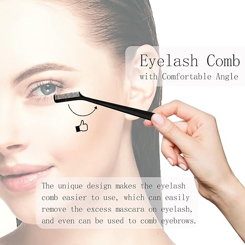 Miniatura 4 de 30 almohadillas de repuesto para rizador de pestañas y 5 peines de pestañas, recambios de rizador negro, repuesto universal de goma de silicona para