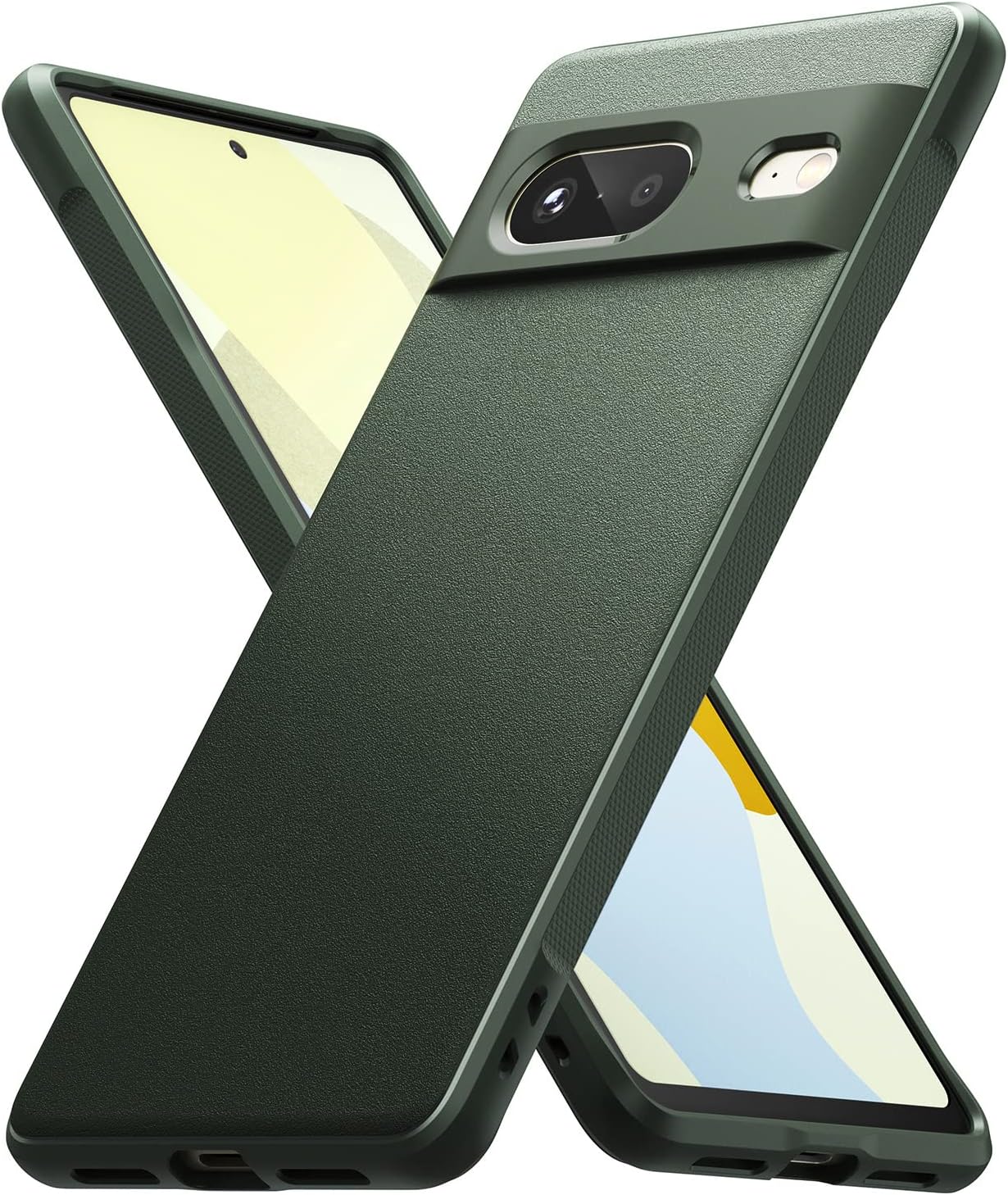 Ringke Onyx for Google Pixel 7 Case [Feels Good in The Hand] Oil & Dirt Resistant, Enhanced Camera Lens Protection, Comfortable Grip, Non-Slip, Lightweight Cover - Dark Green