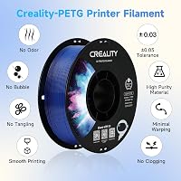 Creality PETG 1.75mm 3D nyomtató filament 1kg tekercs átlátszó kék - Polyethylene Terephthalate Glycol, 1 kg transparent blue 2