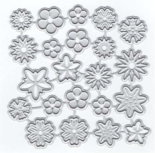 DzIxY Varias flores troqueles de corte de metal para kit de fabricación de tarjetas, papel de gofrado, troquelados, plantillas de máquina de álbumes