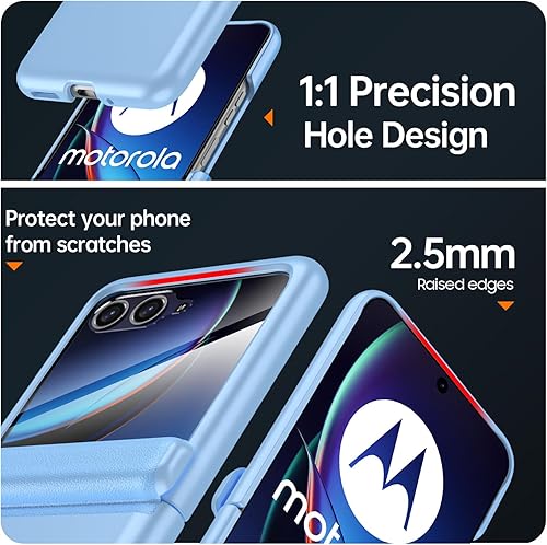 Miniatura 8 de Funda para Motorola Razr Plus 2023, protector de pantalla integrado y protección de bisagra y funda ultradelgada de policarbonato mate a prueba de