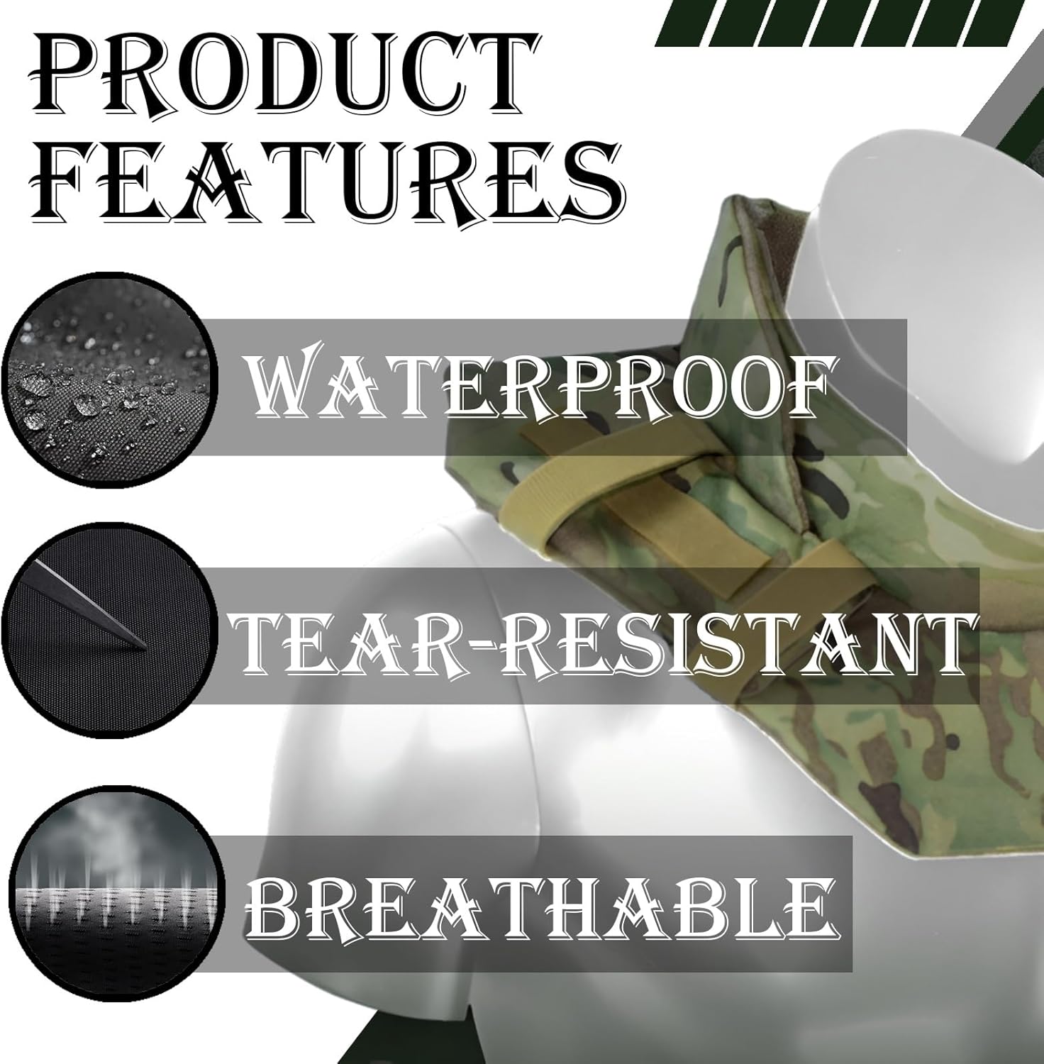 [CZMYCBG] 3イン1ネックカラー・ショルダーパッド・股間保護キット、タクティカルショルダーアーマーガード、各種ベスト対応