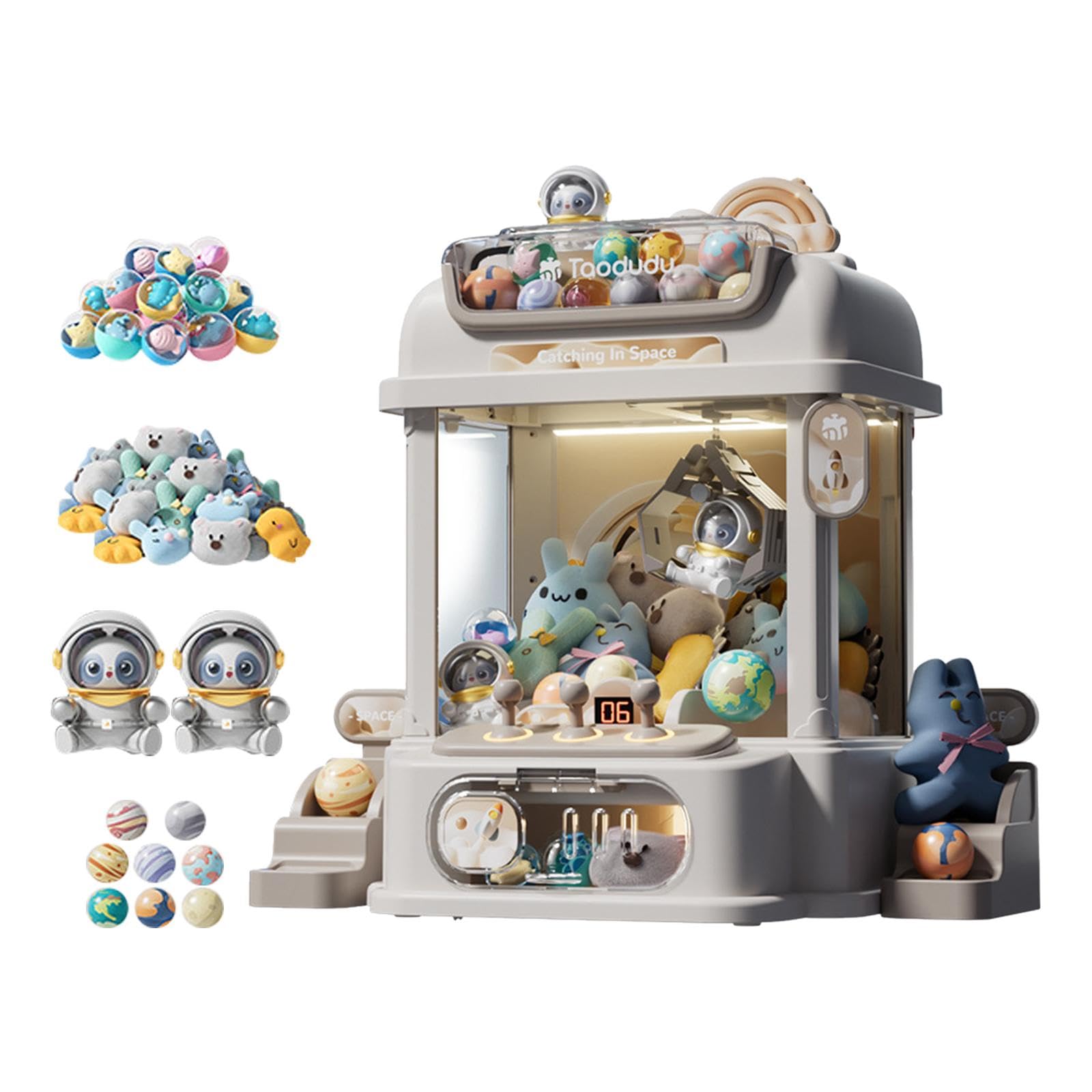 Elektronisches Greifautomaten Spiel, Kleine Spielzeugkapseln mit Puppen, Mini Greifautomat für Kinder, Mädchen Und Jungen, Stil B