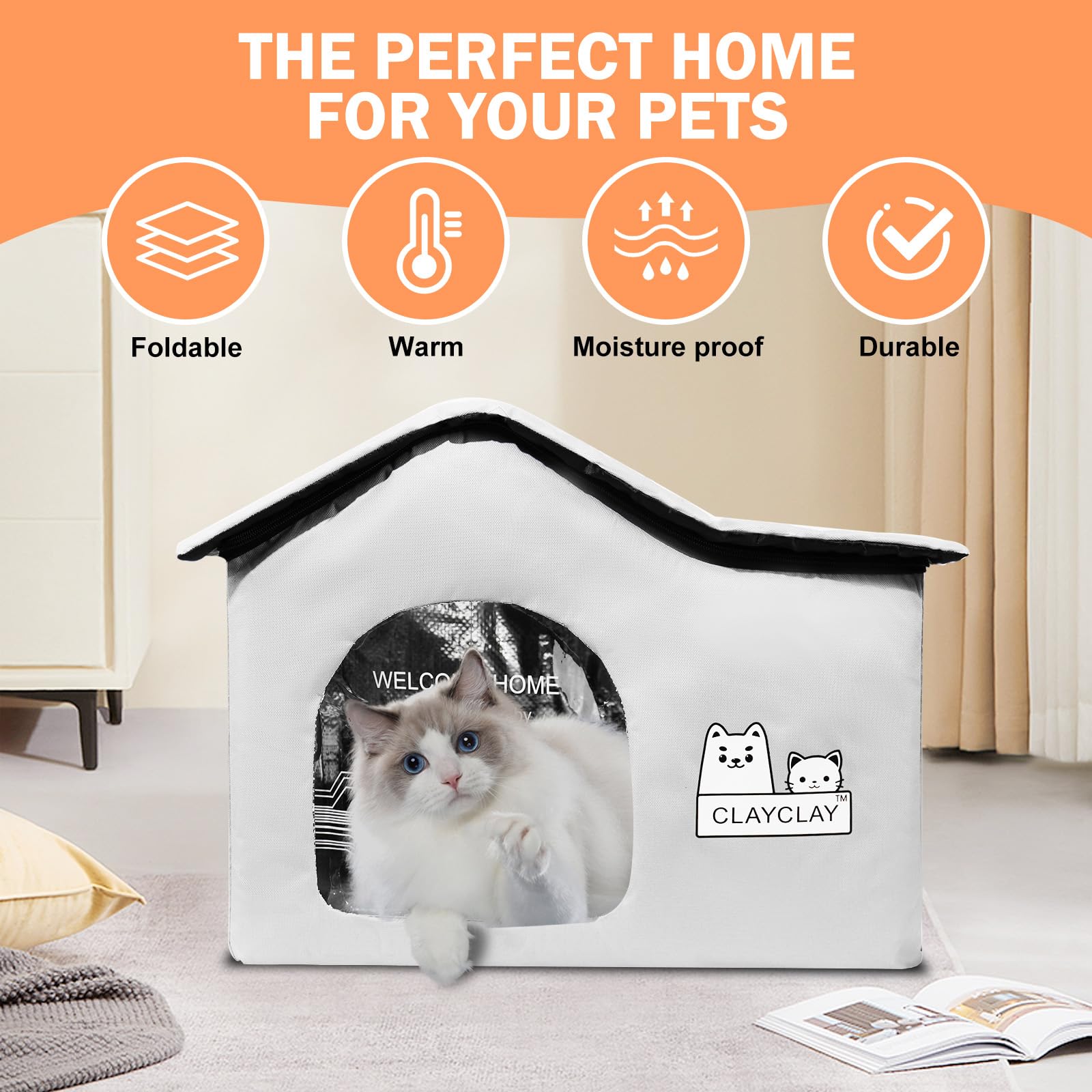 Amazon.com : Heated Cat House for Outside Pets in Winter，Winter