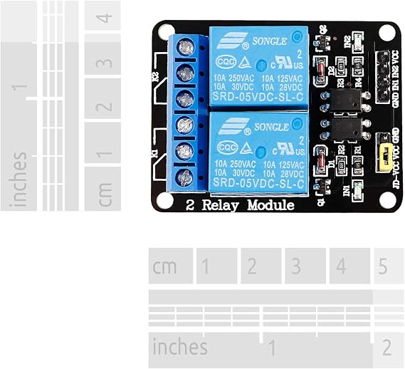 SunFounder 2 Channel DC 5V Relay Module with Optocoupler Low Level Trigger Expansion Board Compatible with Arduino R3 MEGA 2560 1280 DSP ARM PIC AVR STM32 Raspberry Pi