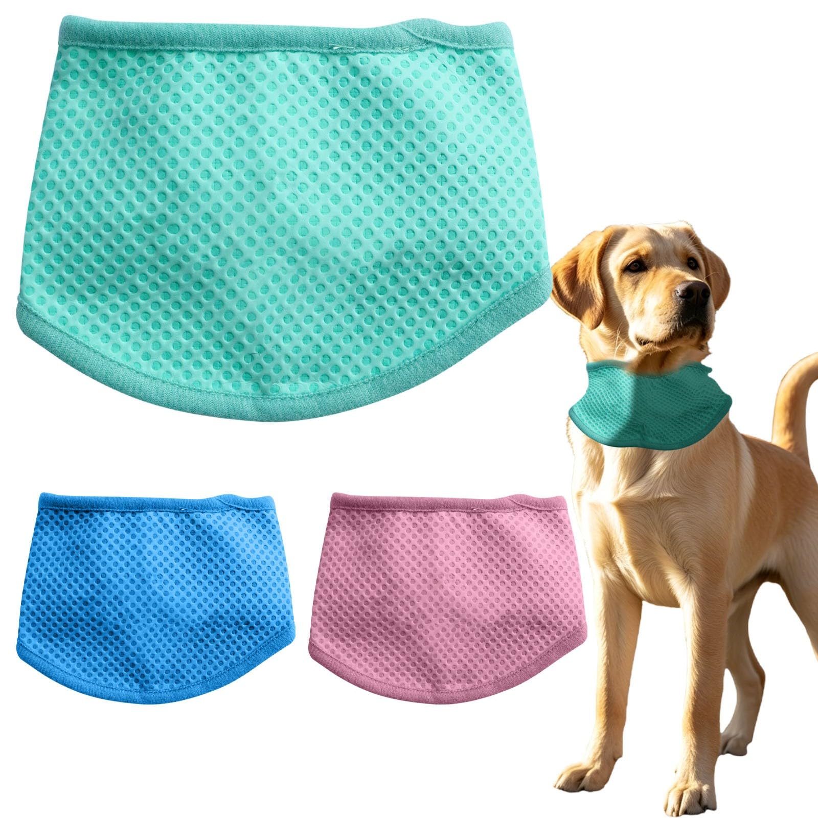 Cooling Dog Bandana,Instant Ice Lightweight Breathable Pet Neck Wrap - Portable Reusable Cooling Scarf, Prevents Pet Overheating for Summer Daily Outdoor Use