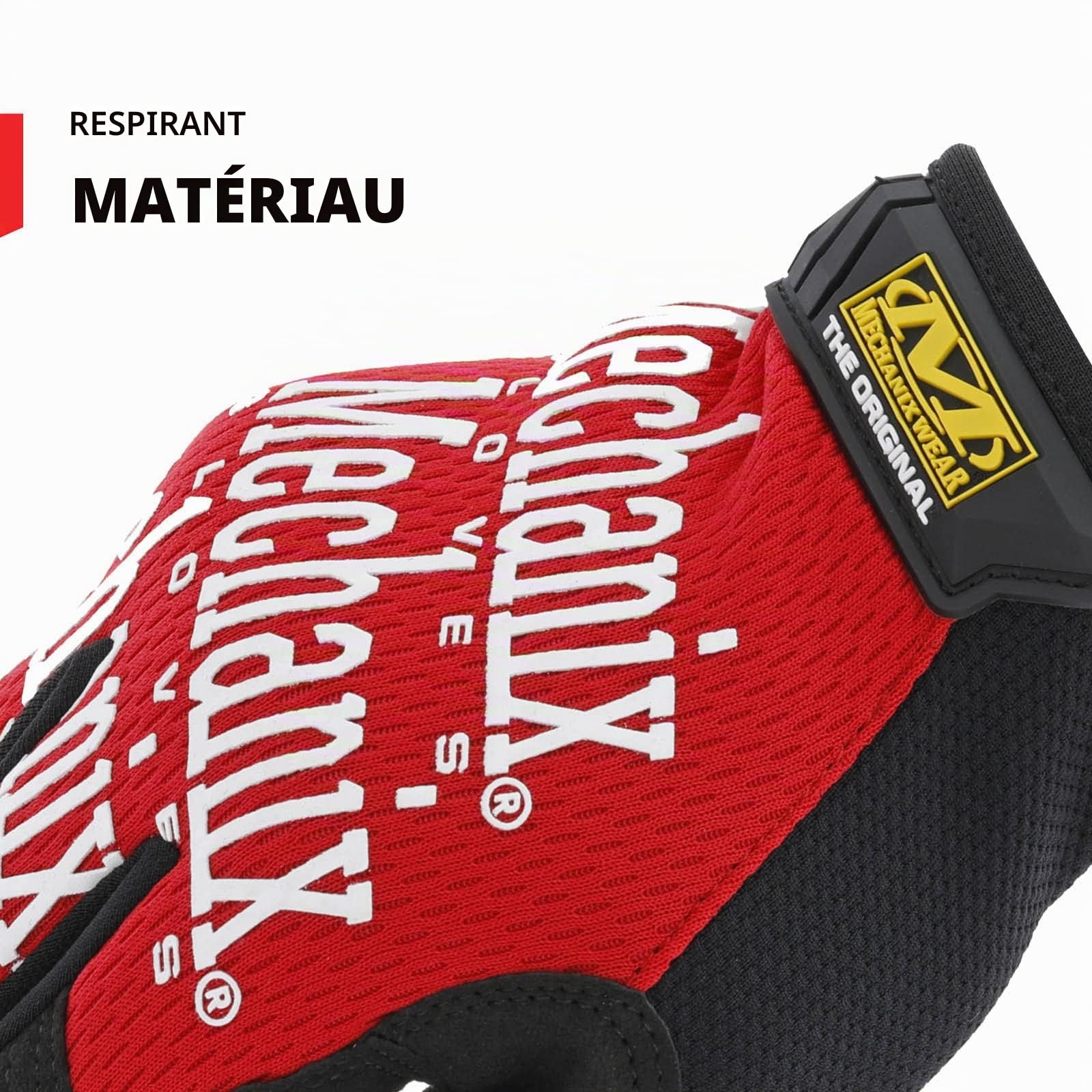 Mechanix Wear - Original Work Gants (X-Large, Rouge)