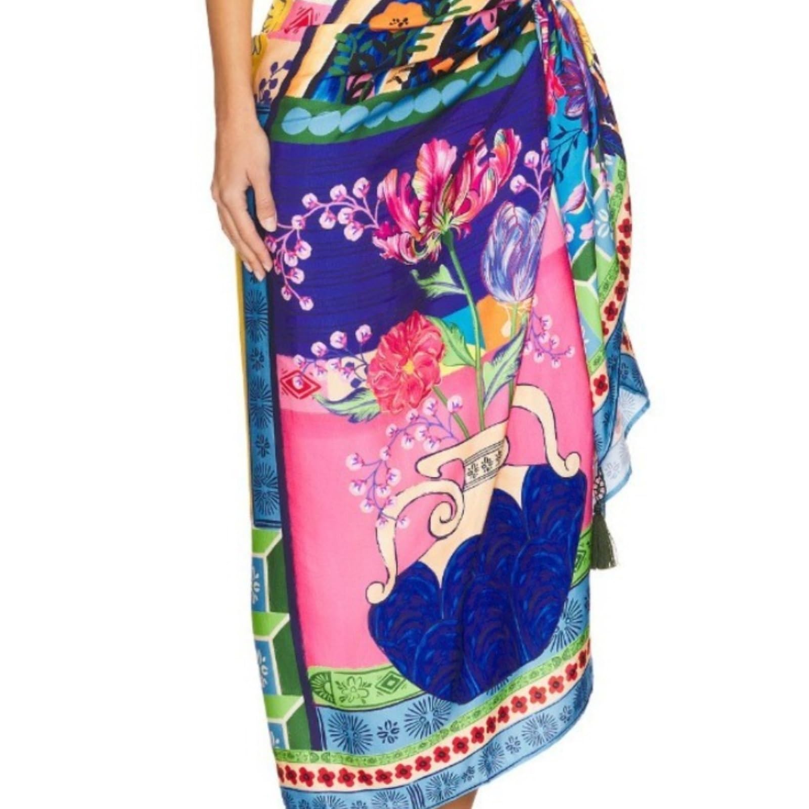 Strandsarongs for Damen | Chiffon-Blumen-bedruckter Baderock-Bikini-Badeanzug for den Sommerurlaub
