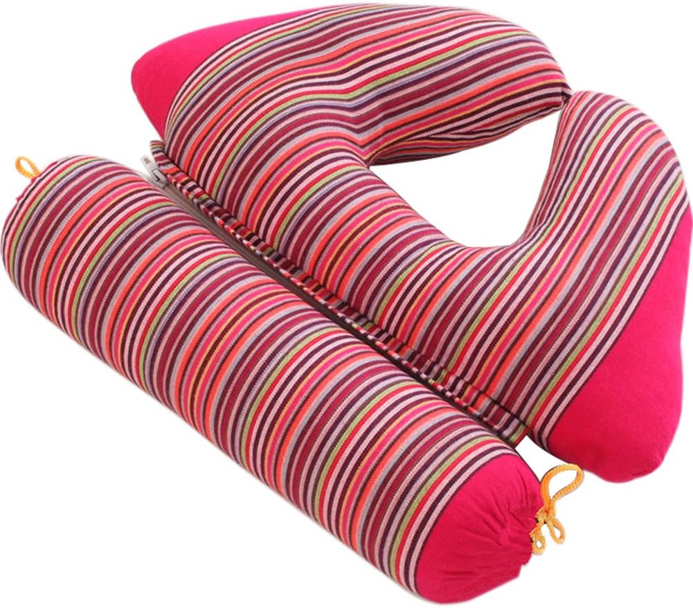 ZZ Lighting 2 in 1 Buckwheat Hull Cylinder Neck Pillow and