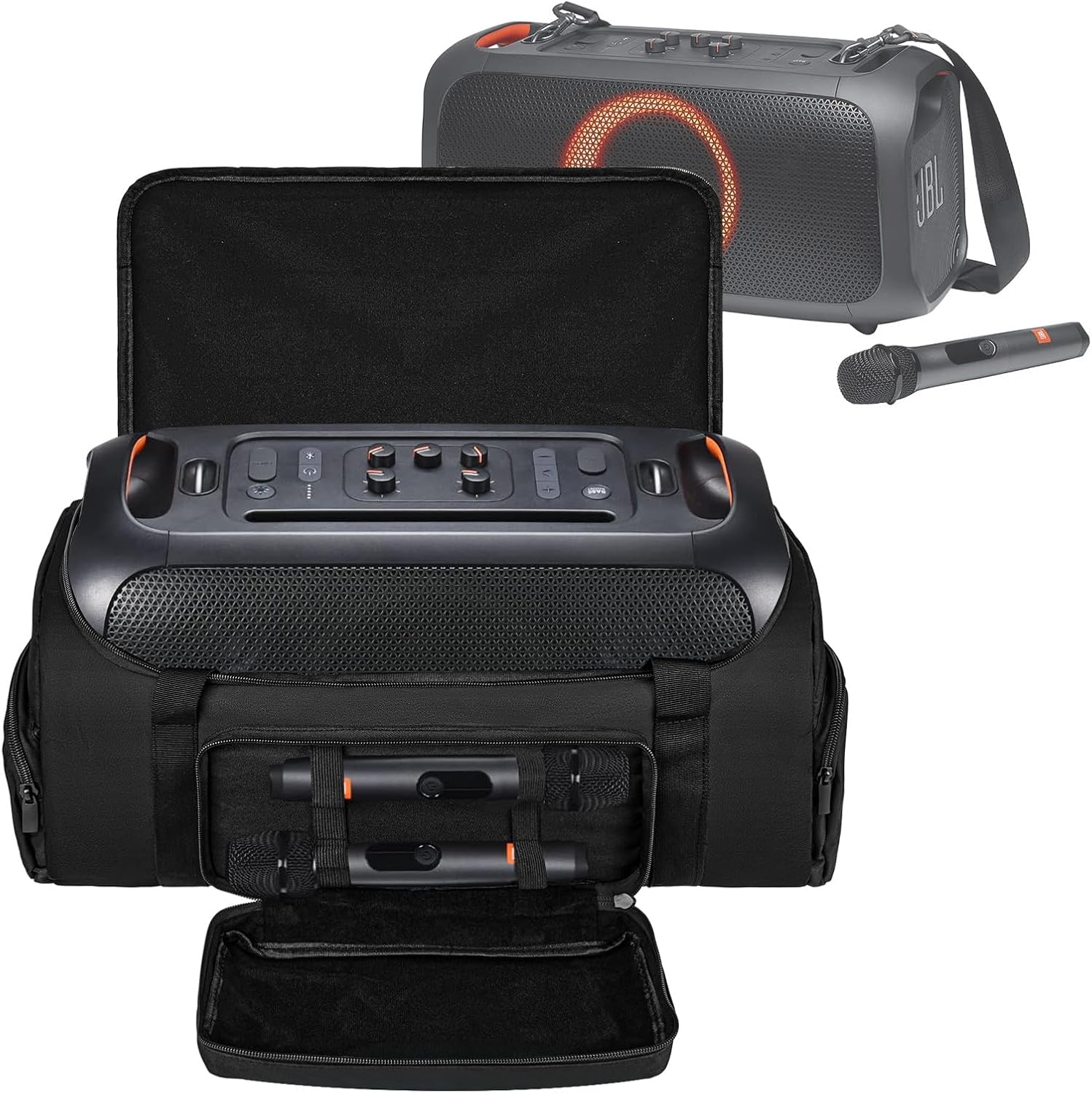 Carrying Case Compatible with JBL PartyBox On The Go Speaker,Travel Storage Bag Fits for JBL PartyBox On-The-Go Protable Speaker,Case Only,No Shoulder Strap Carrying Case Compatible with JBL PartyBox On The Go Speaker,Travel Storage Bag Fits for JBL PartyBox On-The-Go Protable Speaker,Case Only,No Shoulder Strap