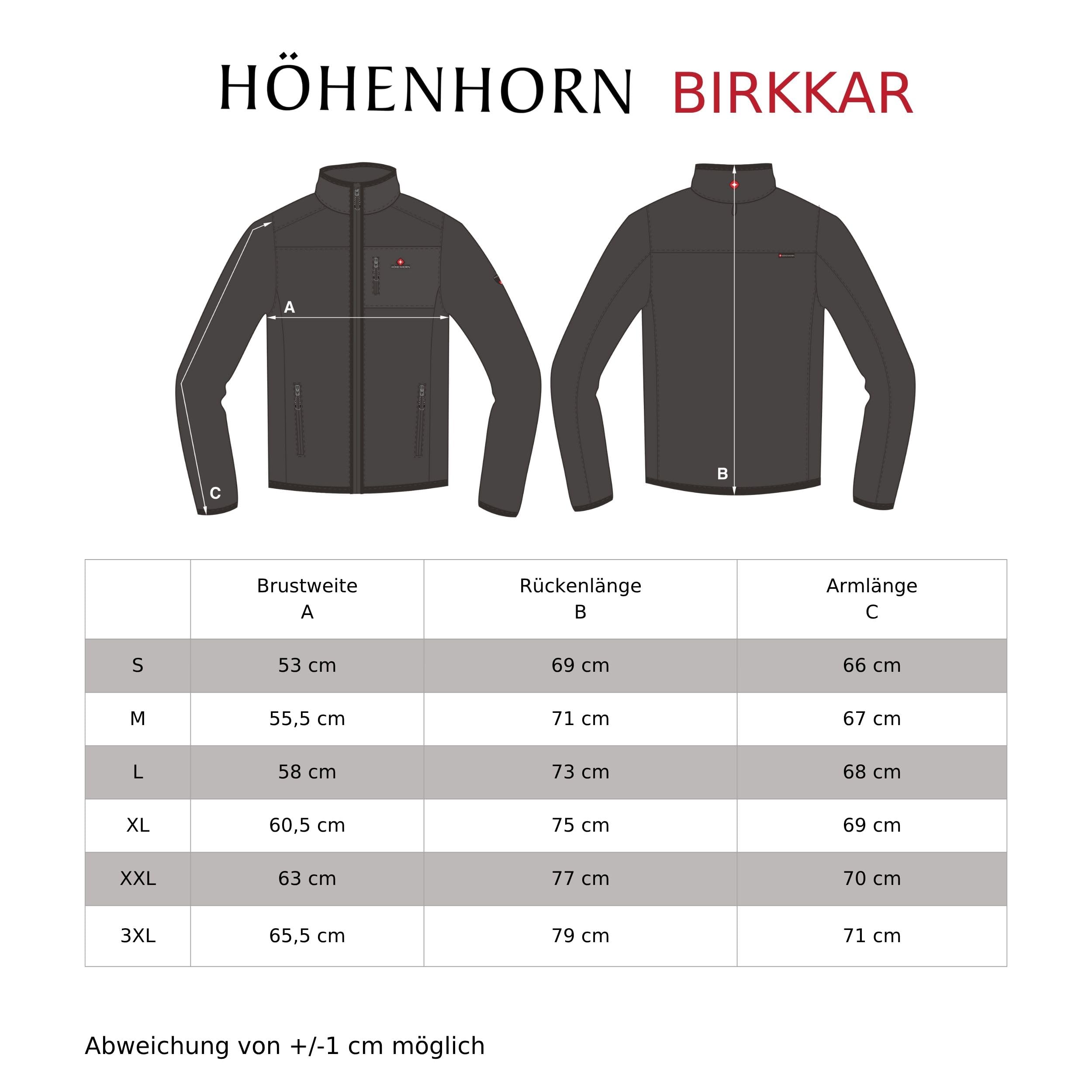 Höhenhorn Birkkar męska kurtka polarowa z podszewką z polaru