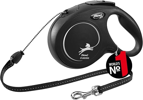 Miniatura 7 de Correa Automática Flexi New Classic M 5 M Cinta Negra Azul,Verde,Multi,Rosa neón,Naranja,Rosado,Rojo -