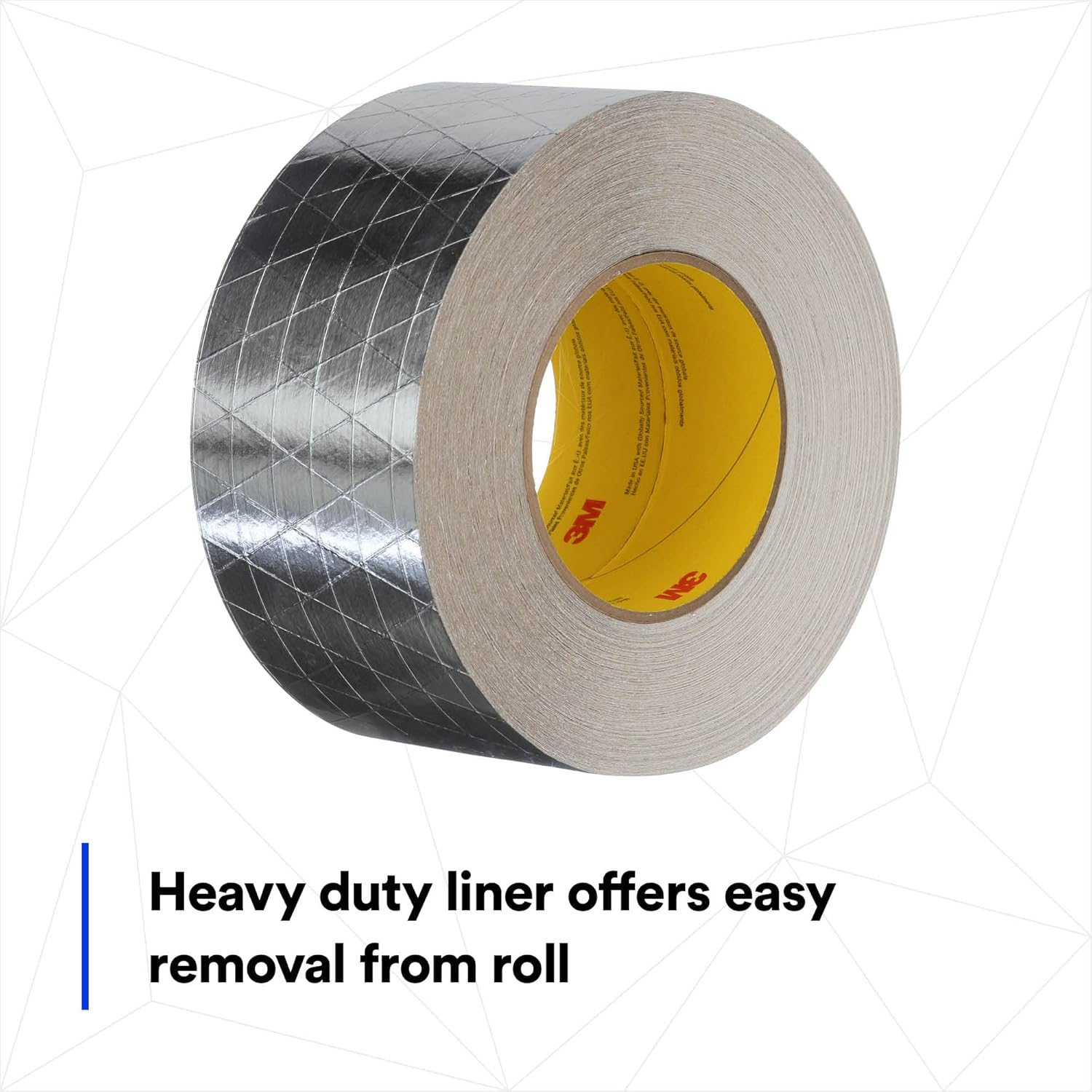 3M FSK Facing Tape 2C110, Acrylic, Pressure Sensitive, Cold Weather Adhesion, Heavy Duty Liner, Foil, Scrim, Kraft, UL723 Classified, 3.9 in x 50 yd