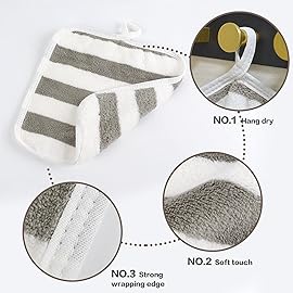 SINLAND Microfiber Facial Cloths Fast Drying Washcloth 8inch x 8inch Absorbent Face Wash Cloth Soft Makeup Remover Cloths