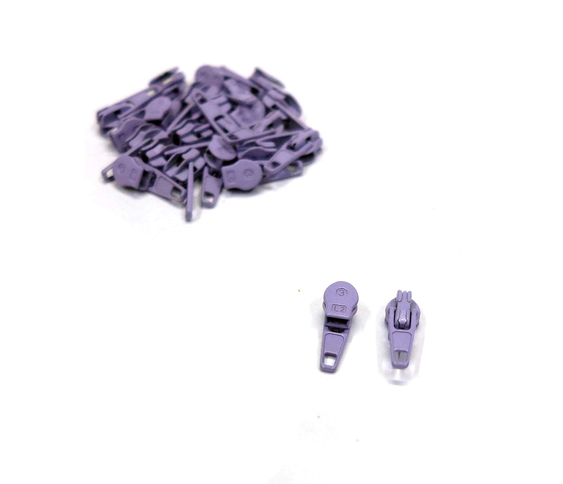 Nylon Reissverschluss, Kontinuierliche Spirale, Zipper aus Metall,7 Verschiedene Laengen, Schliessglieder 4 mm, 100% Polyester, Made in Italy (Lilla, 80 m + 200 Zipper)