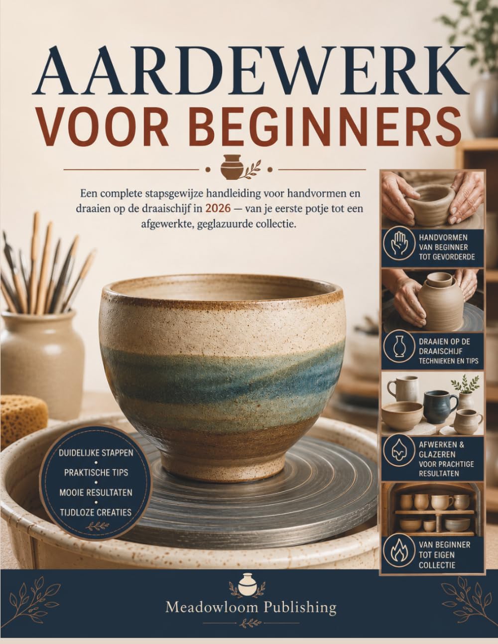 AARDEWERK VOOR BEGINNERS: Een complete stapsgewijze handleiding voor handvormen en draaien op de draaischijf in 2026 — van je eerste potje tot een afgewerkte, geglazuurde collectie.