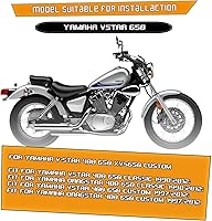 Vista 6 de Kinglemc Barra de Choque Protector de Motor Barra de Carretera para Yamaha VStar V-Star Dragstar XVS 400 650 (Negro)