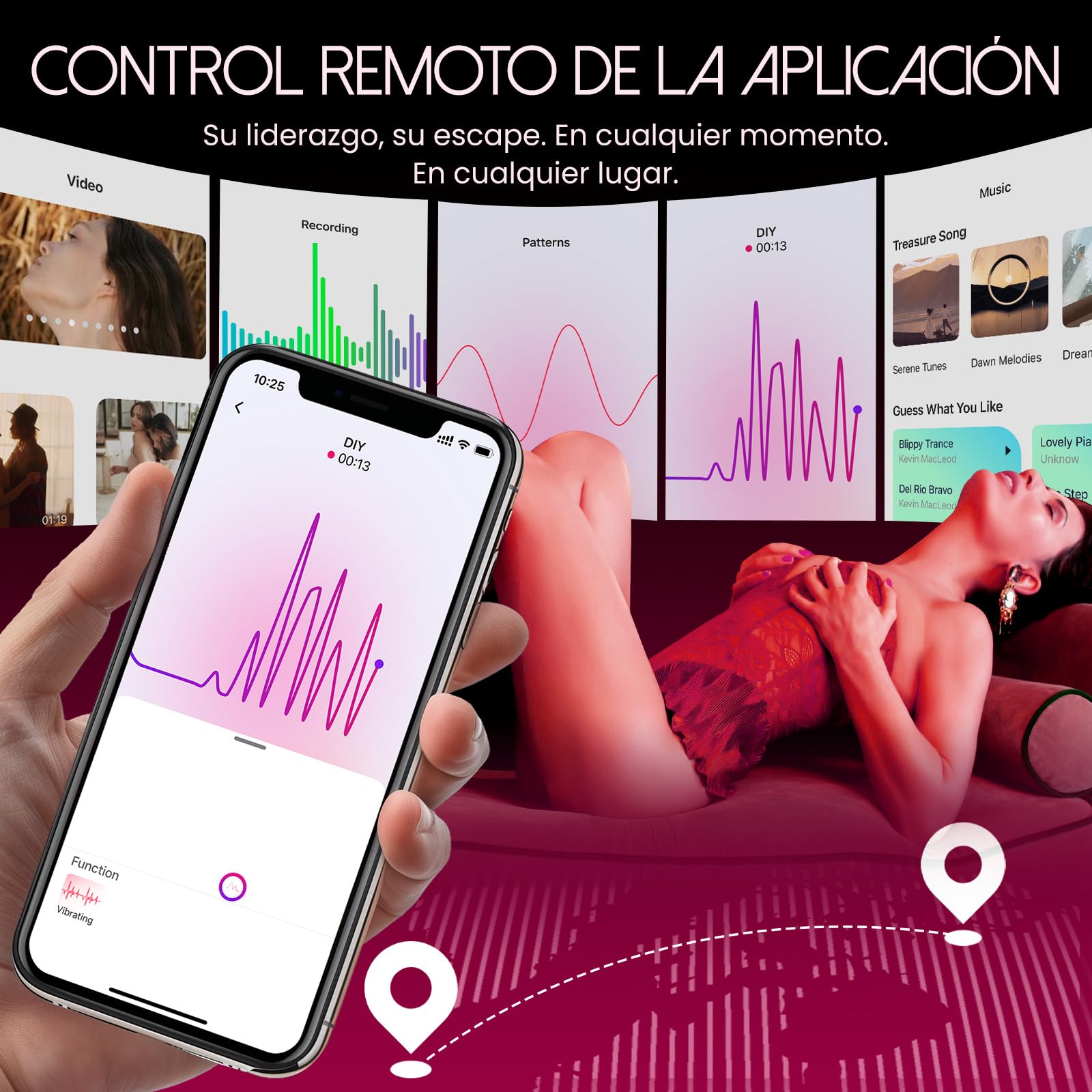 Juguetes sexuales para mujeres Consoladores de choque a caballo, máquina sexual remota para parejas con movimiento de la lengua y vibrador de clítoris, vibrador anal con correa para el punto G juguete
