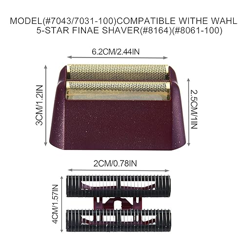 Miniatura 3 de 5 Star Series Finale - Lámina de repuesto para maquinilla de afeitar y conjunto de barra compatible con cabezal de repuesto de afeitado Wahl Foil